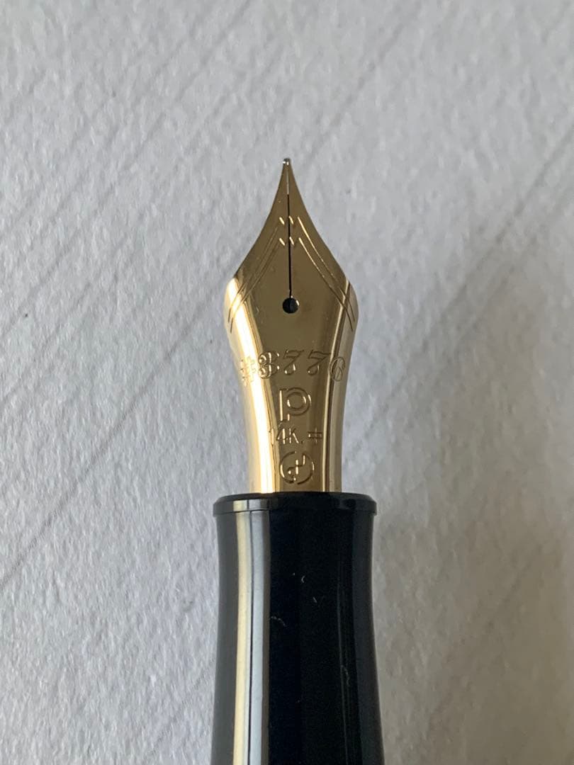 PLATINUM 万年筆 木軸 14Kペン先