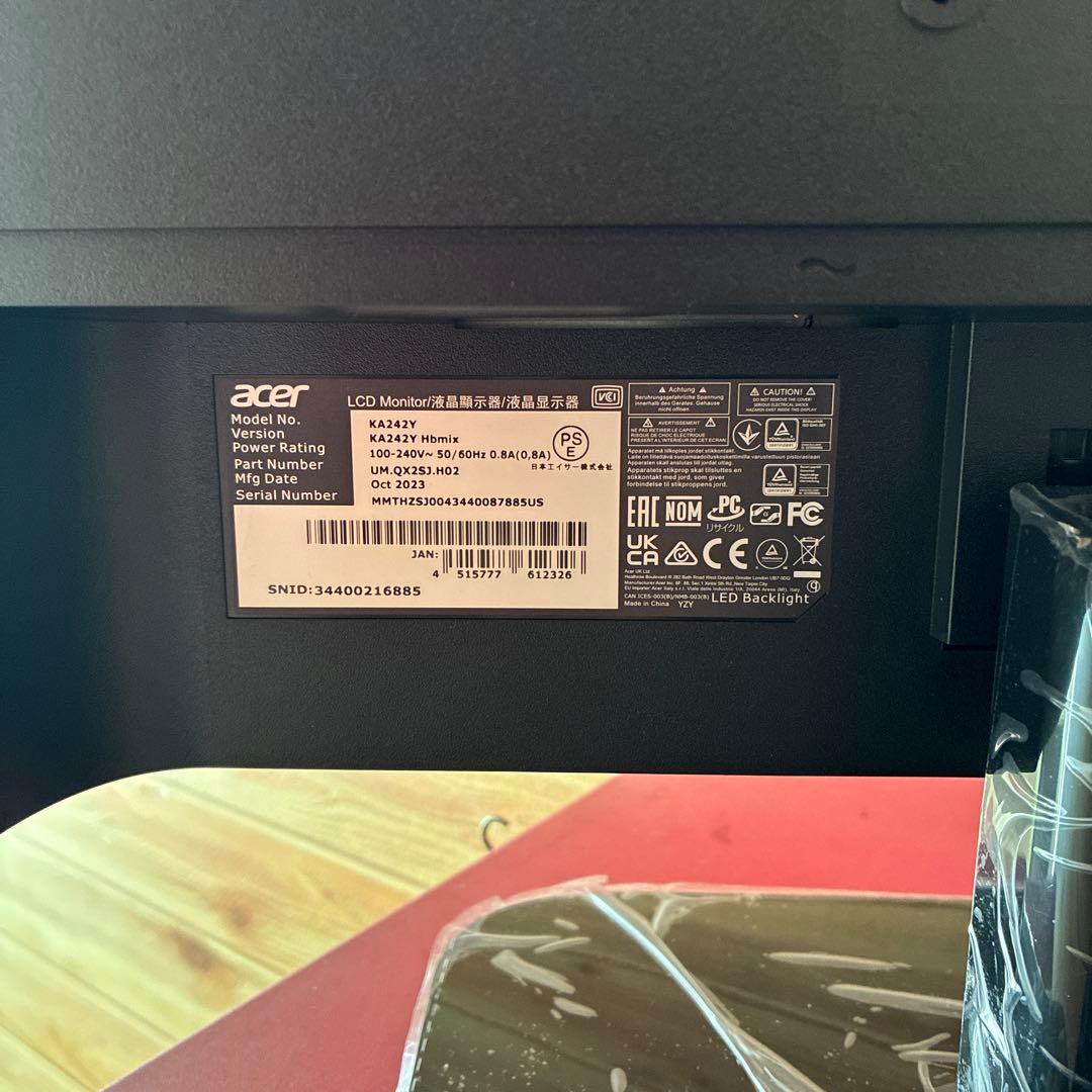 acer ディスプレイモニター 本体