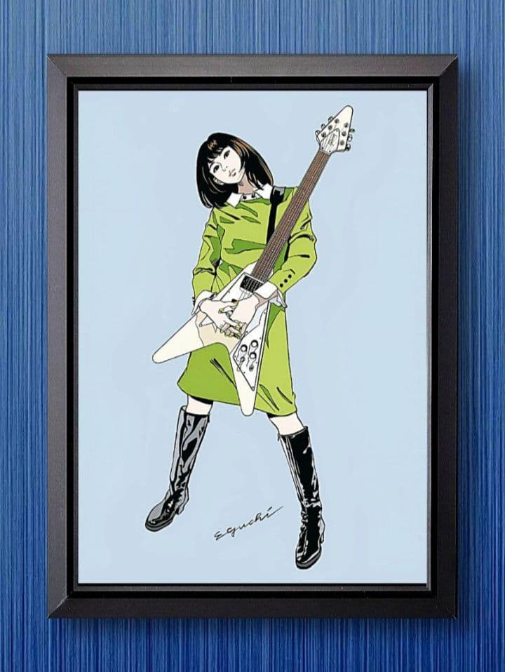 江口寿史 / アート【A4サイズ写真ポスターフレーム付き４点セット】ポスター