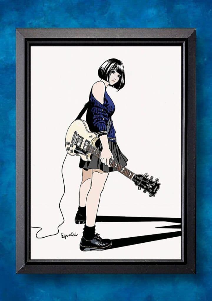 江口寿史 / アート【A4サイズ写真ポスターフレーム付き４点セット】ポスター