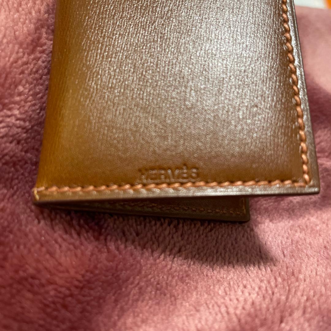 HERMES エルメス　ミニ フォトフレーム　クシュベル　ブラウン