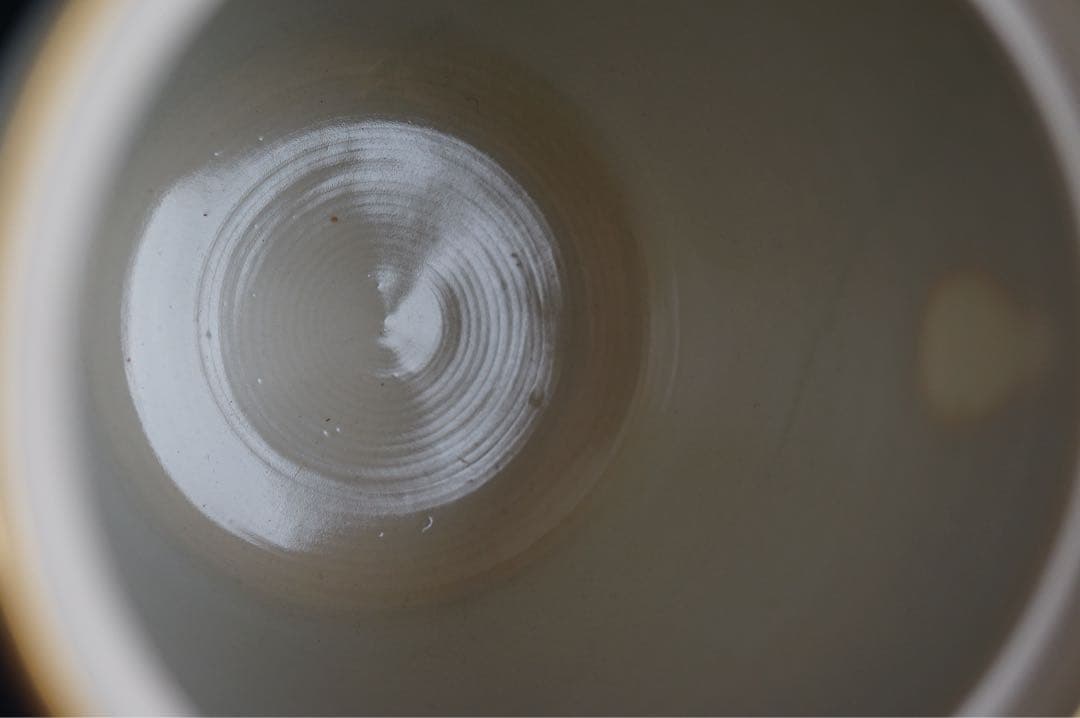 平安 京焼 手塚桐鳳 仁清写 竹絵付 竹形耳付 水指 共箱 茶道具