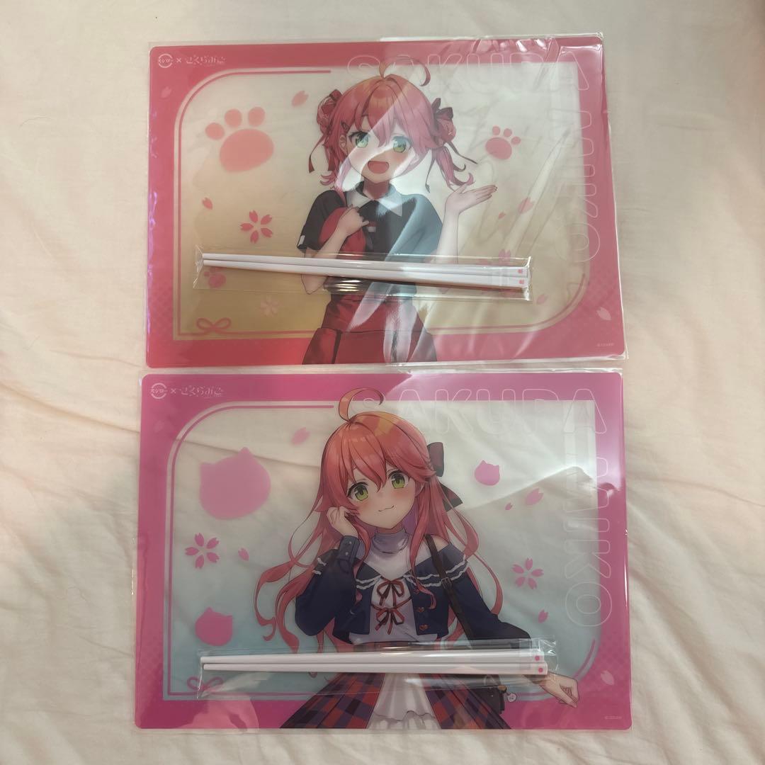 スシロー　さくらみこ ランチョンマット 箸セット