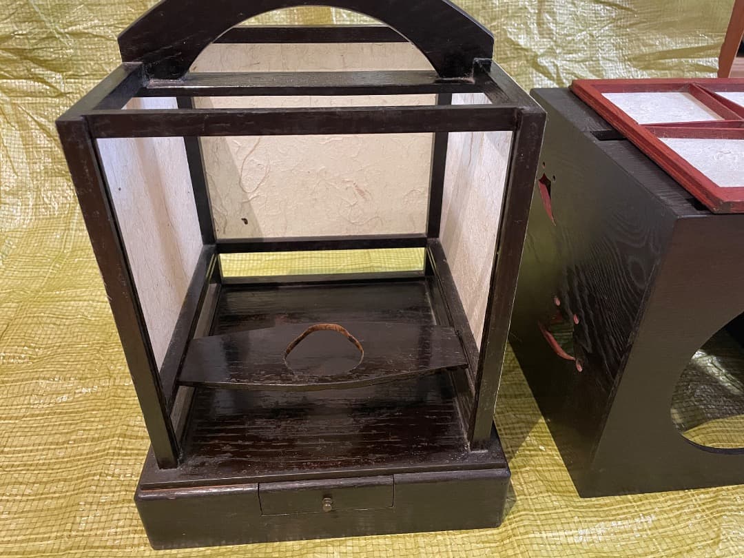 有明行灯　古民具 骨董　行燈　行灯　和紙と蝋燭のおまけ付き