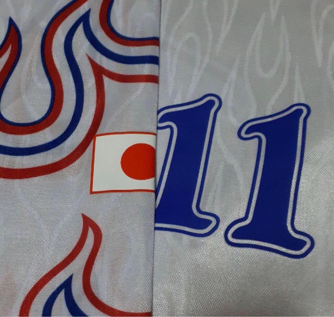 adidas 日本代表アウェイ長袖ユニフォーム　#11kazuカズ三浦知良当時物