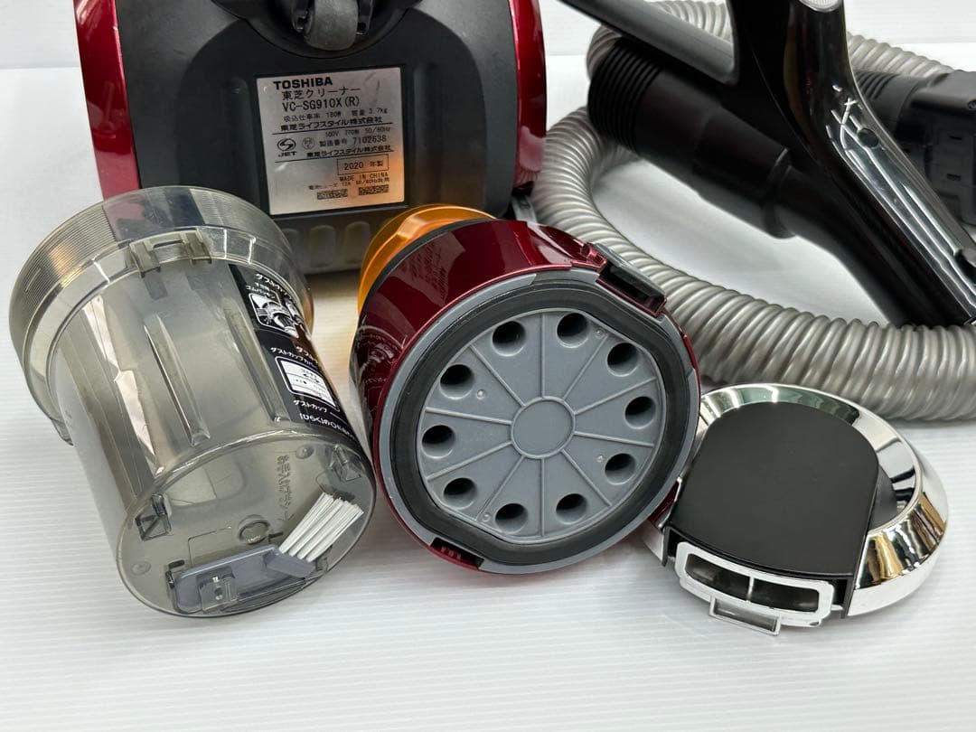 動作保証　東芝 トルネオ VC-SG910X 赤 掃除機　本体　ホースセット