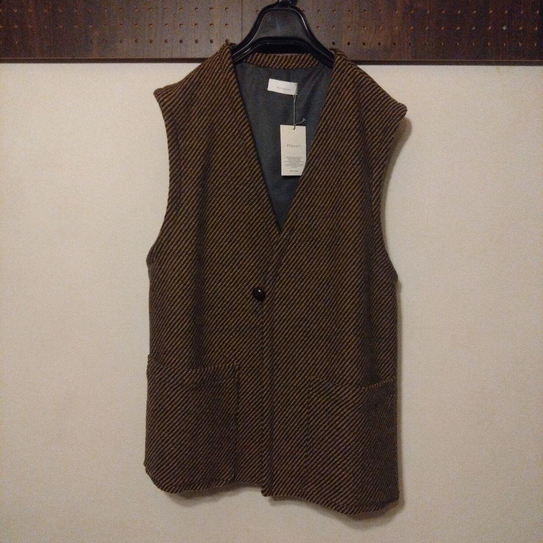 Phlannel ブラウンストライプ ベスト