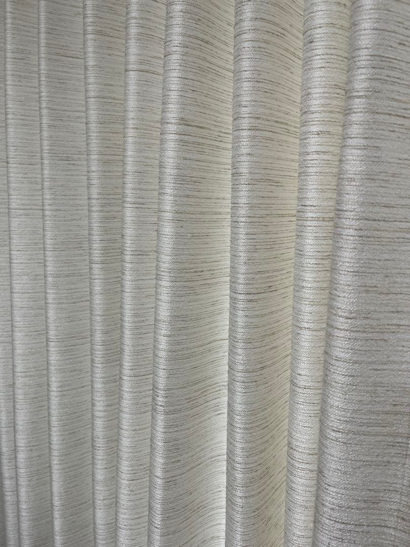 KEYUKA ホワイト プリーツカーテン　４枚セット