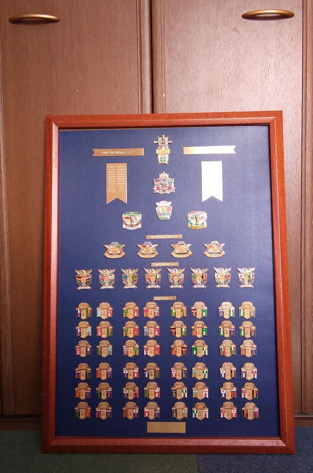 2002年 FIFA 日韓ワールドカップ 記念ピンバッジセット 限定品　額