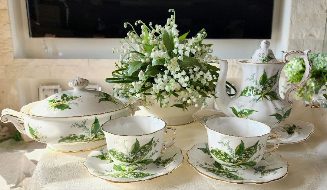 超希少 ハマースレイ すずらん 特大ボウル 盛り皿 ビンテージ アンティーク