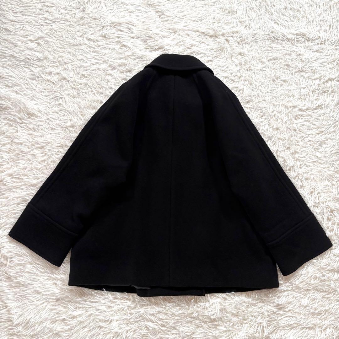 美品✨スピックアンドスパン　W/Ny モッサステンカラー ショート コート 36