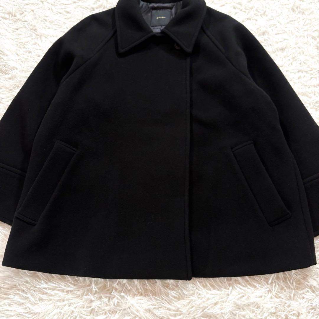 美品✨スピックアンドスパン　W/Ny モッサステンカラー ショート コート 36