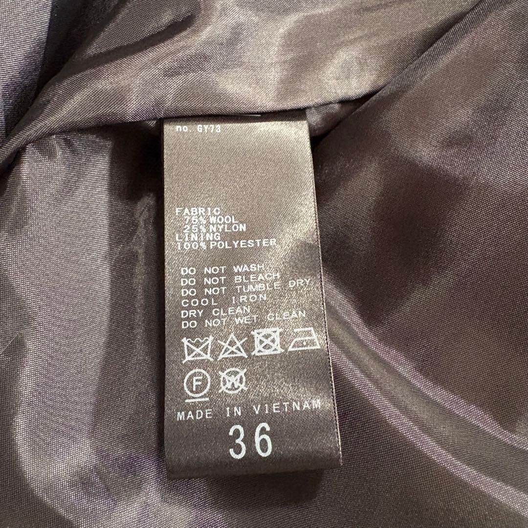 美品✨スピックアンドスパン　W/Ny モッサステンカラー ショート コート 36