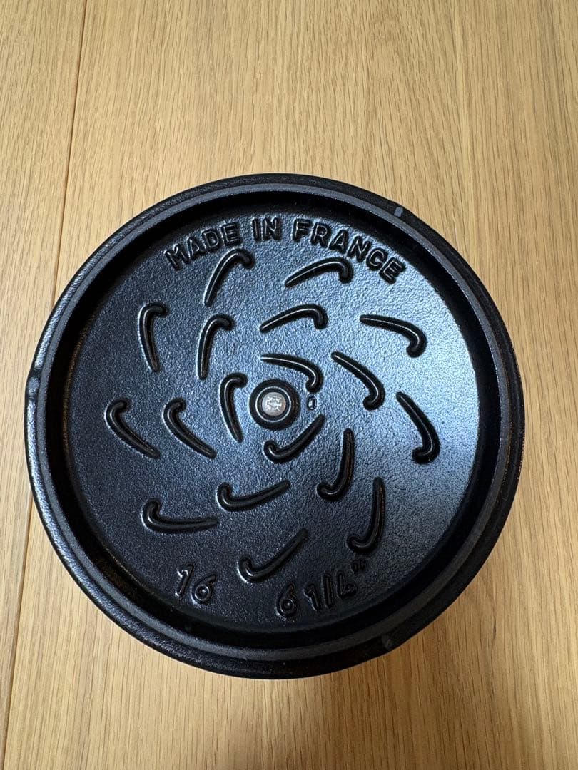 【美品】staub ワナベS 16cm カンパーニュ シリアルナンバー 鍋ピン付