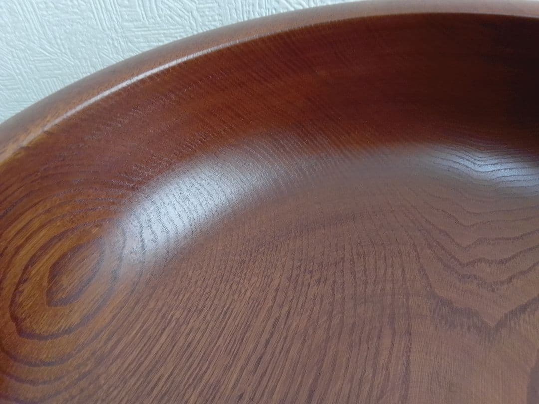 未使用 こね鉢 なつめ 36cm 木製 蕎麦 うどん 麺打ち 天然木