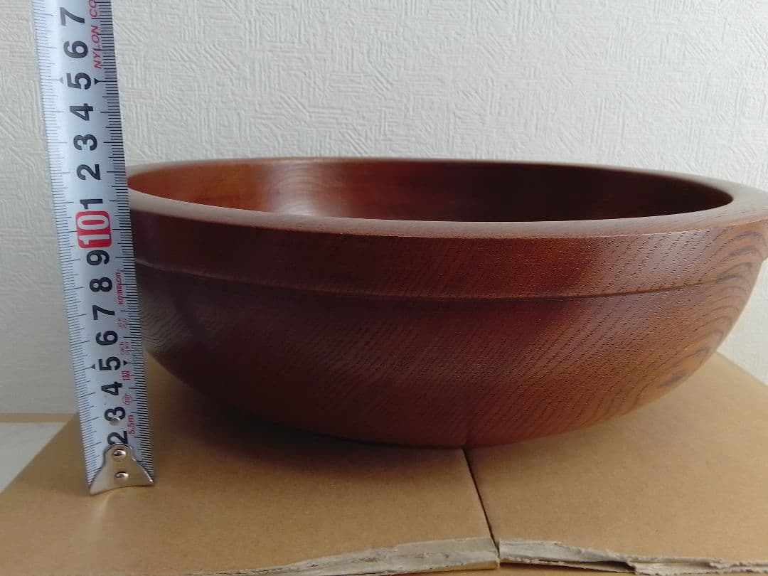 未使用 こね鉢 なつめ 36cm 木製 蕎麦 うどん 麺打ち 天然木