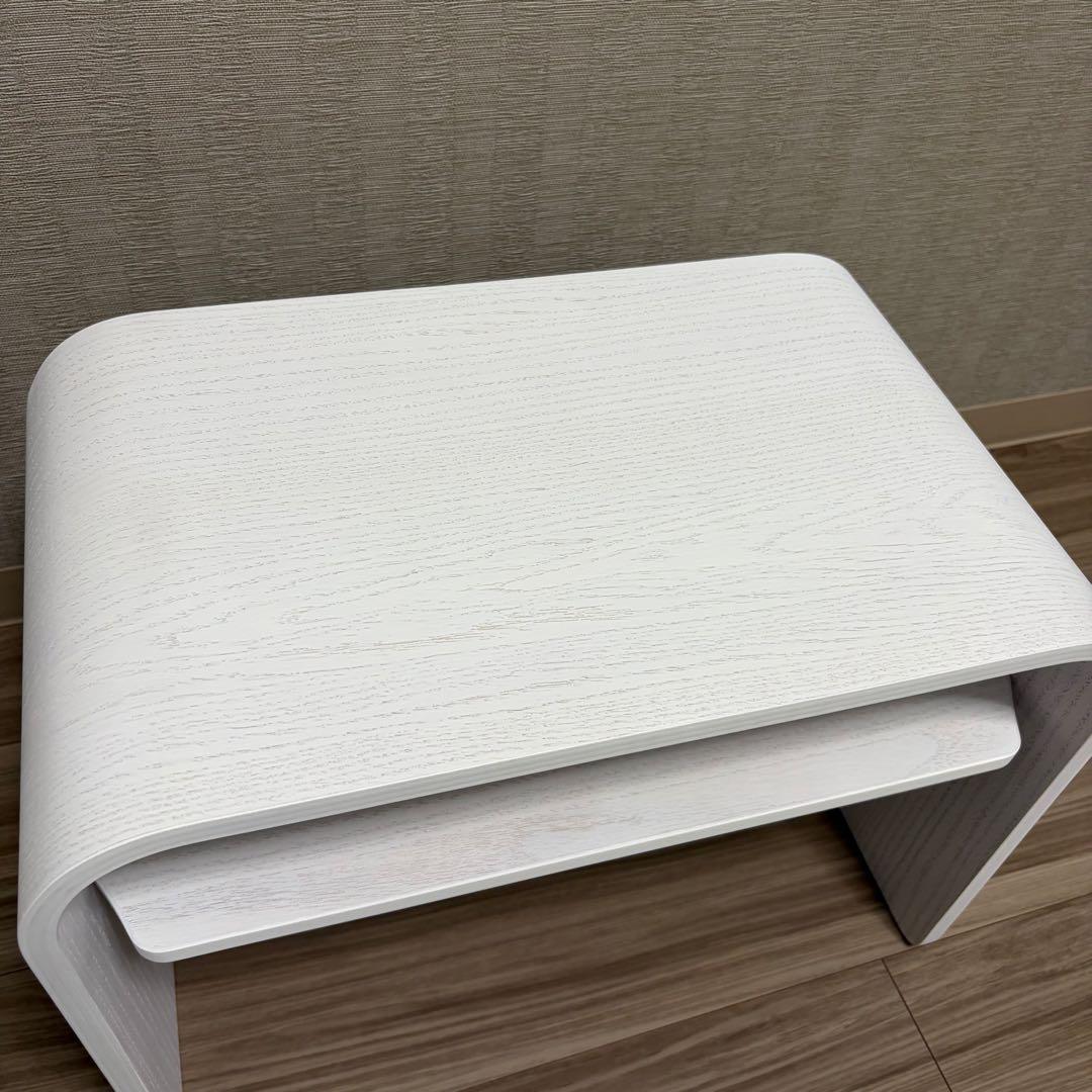 サイドテーブル おしゃれ コの字 2WAY 北欧 韓国 ホワイト