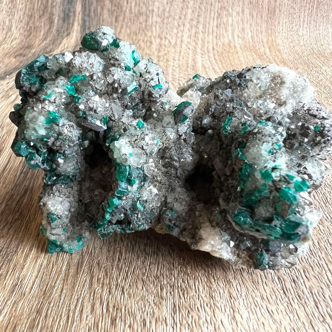 サービス品 ダイオプテーズ 水晶 共生 鉱物 標本 原石