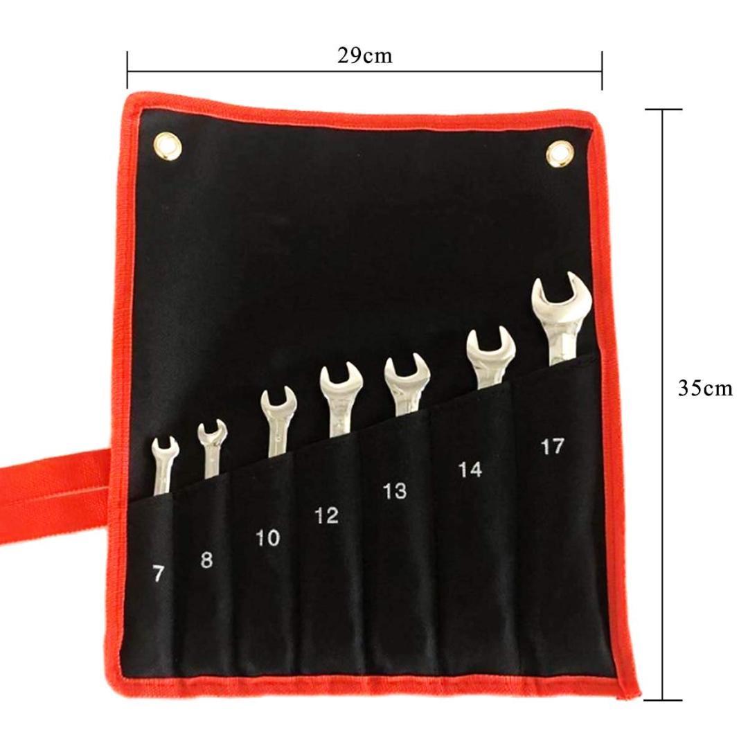 コンビネーションレンチセット 717mm 7本組 板ラチェットレンチ
