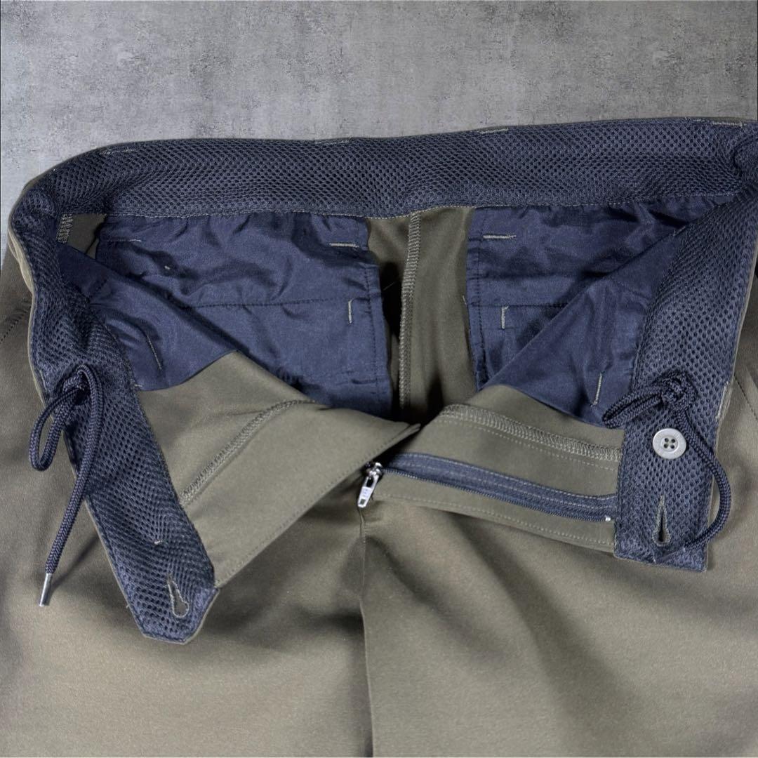 極美品 ブリーフィング BRIEFING 3D ロゴ ジョガー パンツ カーキ