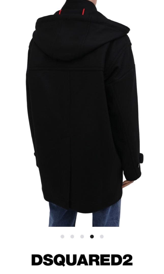定価¥28万円 DSQUARED2 20AW ダッフル コート ウール黒48美品