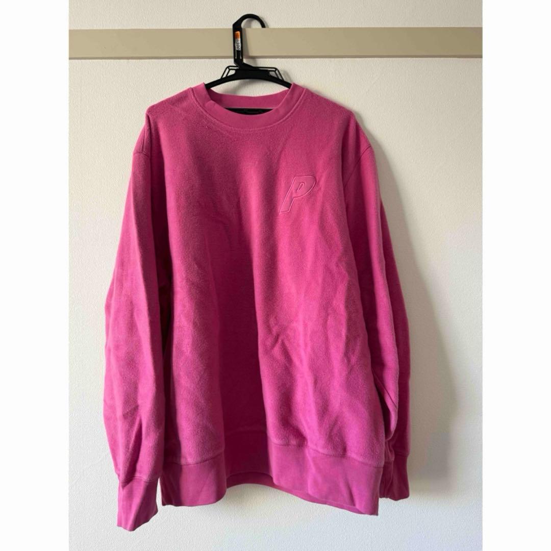 トップス Palace Reverse P-3 Crew Shock Pink