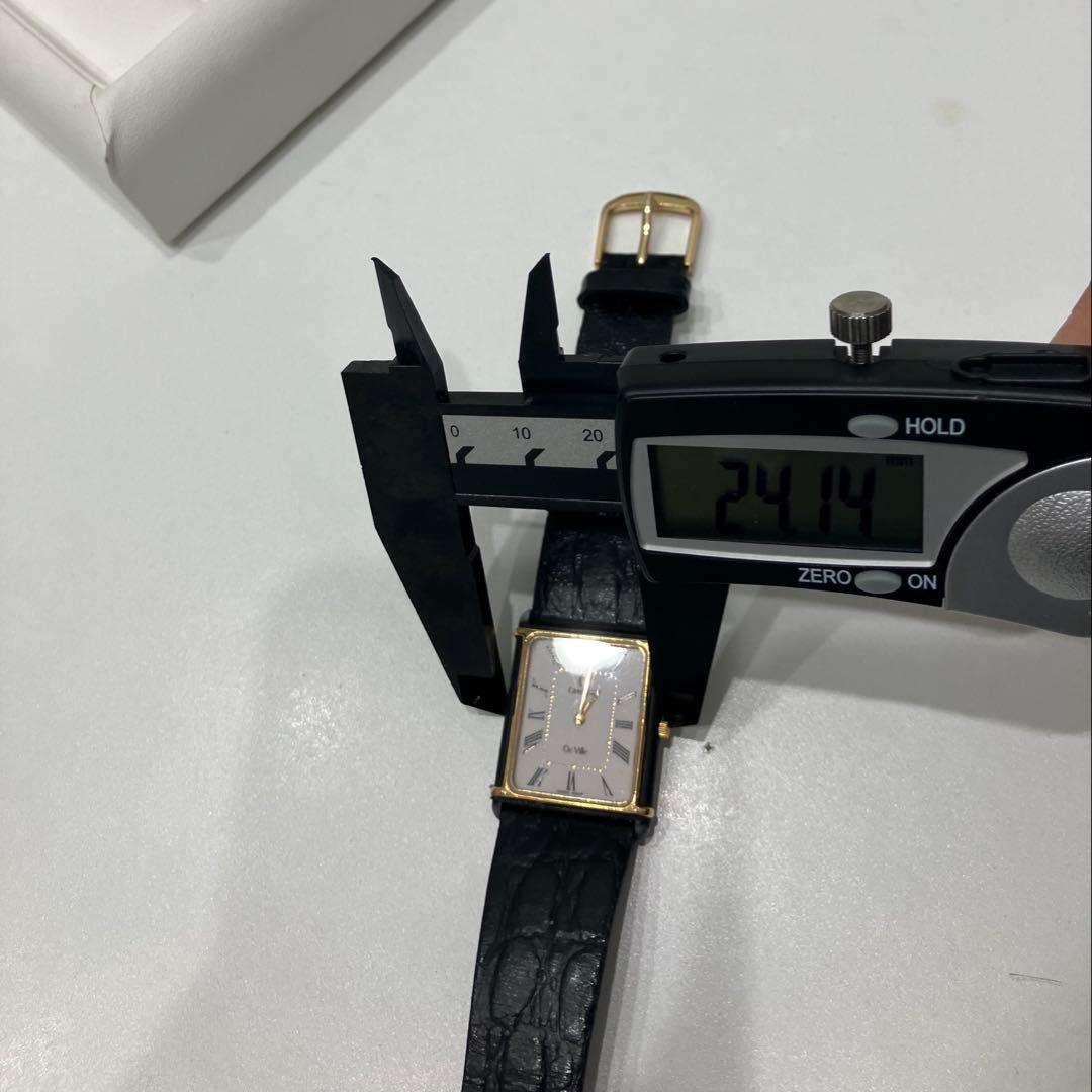 オメガ デヴィル スクエア 1450 クォーツ 稼動品　ベルト社外品