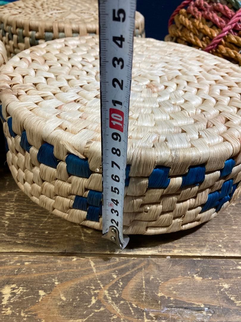 A 籠バスケット　ラタン　レトロ　ヴィンテージ　アンティーク調　靴　小物入れ