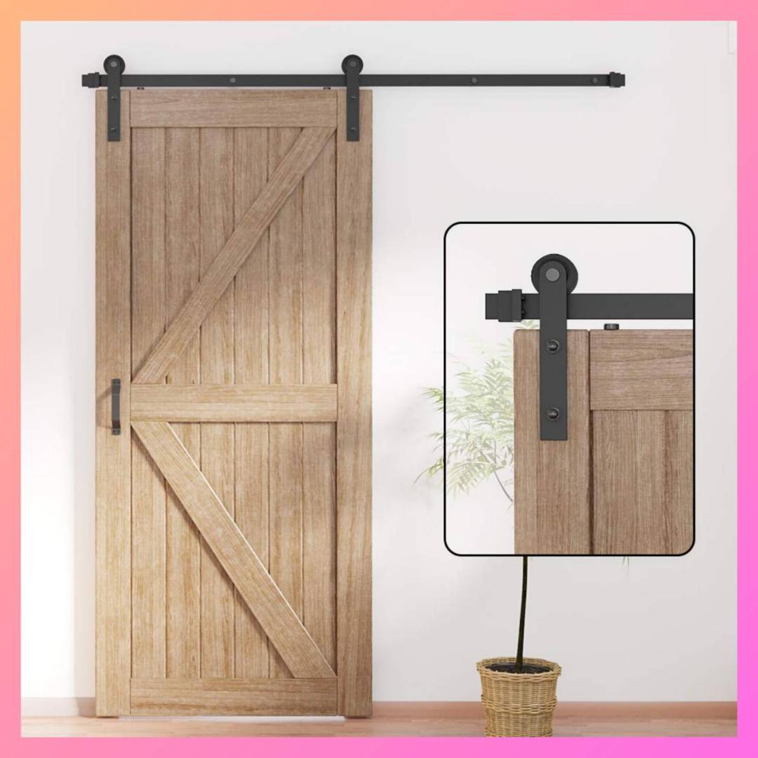 ＤＩＹ 122ｍ 吊り引き戸レール 4 FT バーンドア金具 引き扉