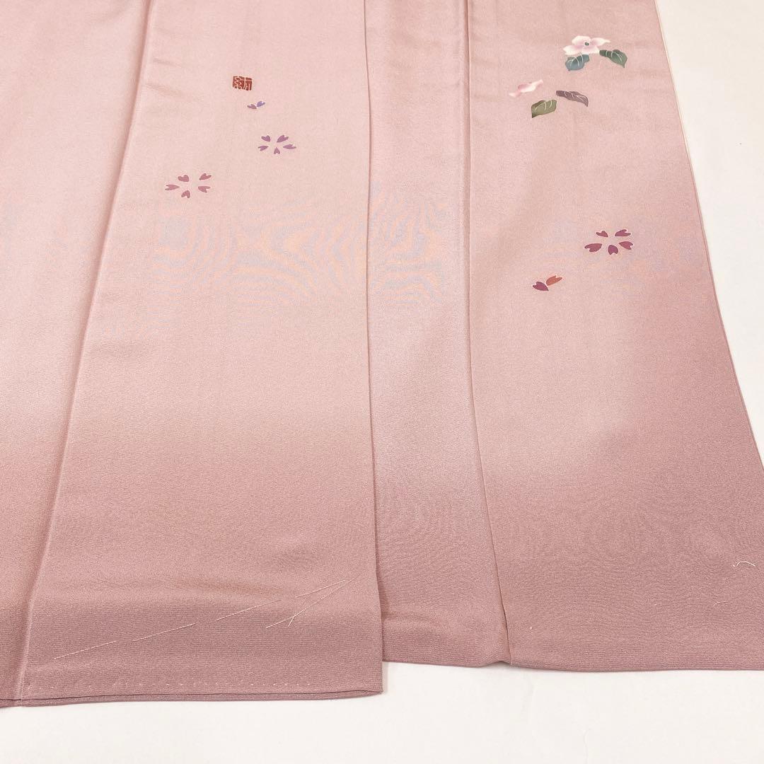 本場加賀友禅 寺西一紘 手描き友禅 花鳥 訪問着 未使用品 正絹 共八掛 ガード