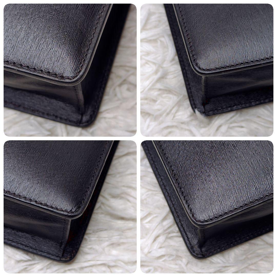 美品✨ダンヒル サイドカー ダレスバッグ レザー 黒 A4収納可 ロゴプレート