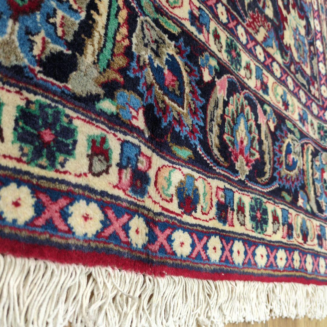 ペルシャ絨毯 290x195 手織り 美術品 カーシャーン産 クリーニング済み