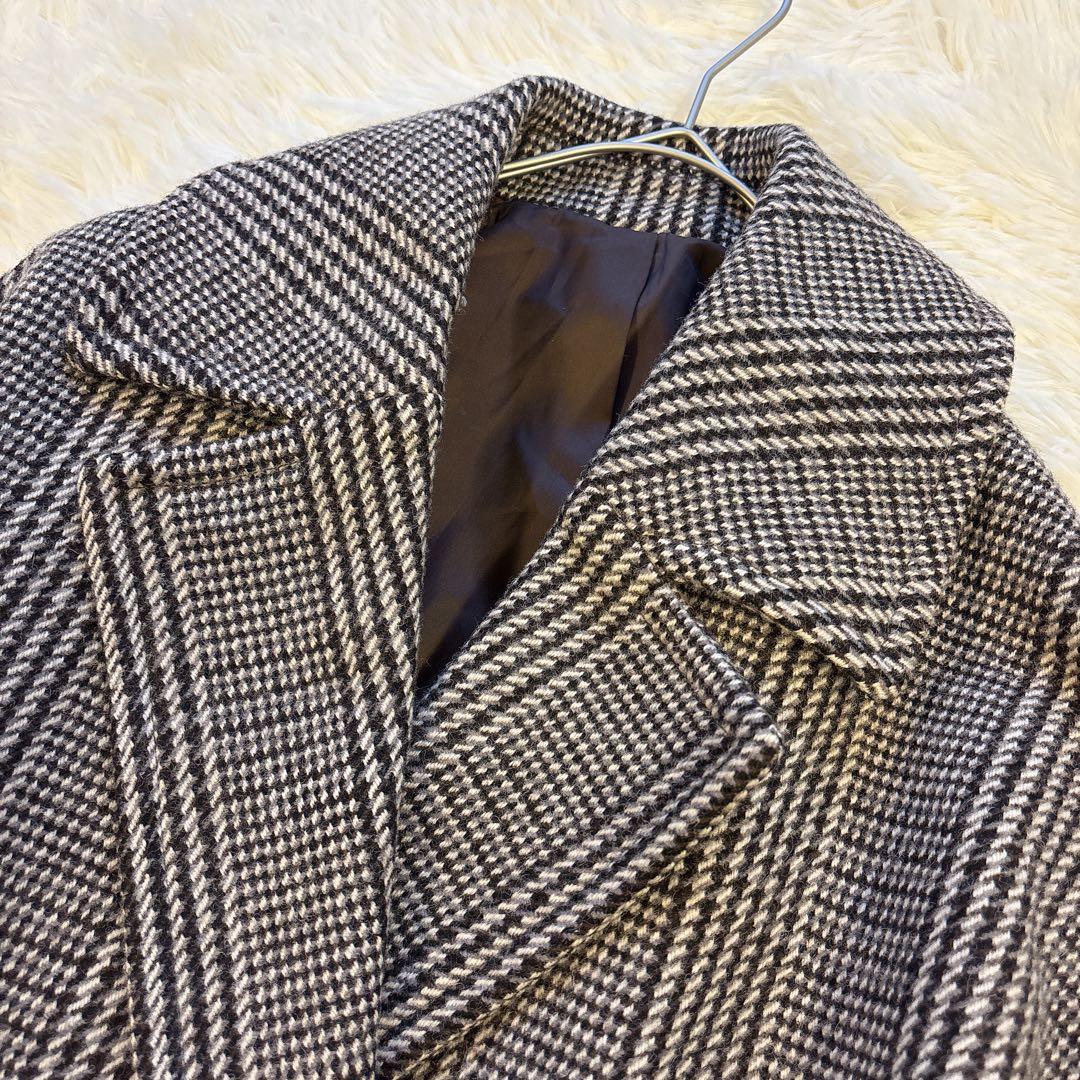 【極美品】ジャーナルスタンダードレリューム　ダブルカラー　チェックコート 茶