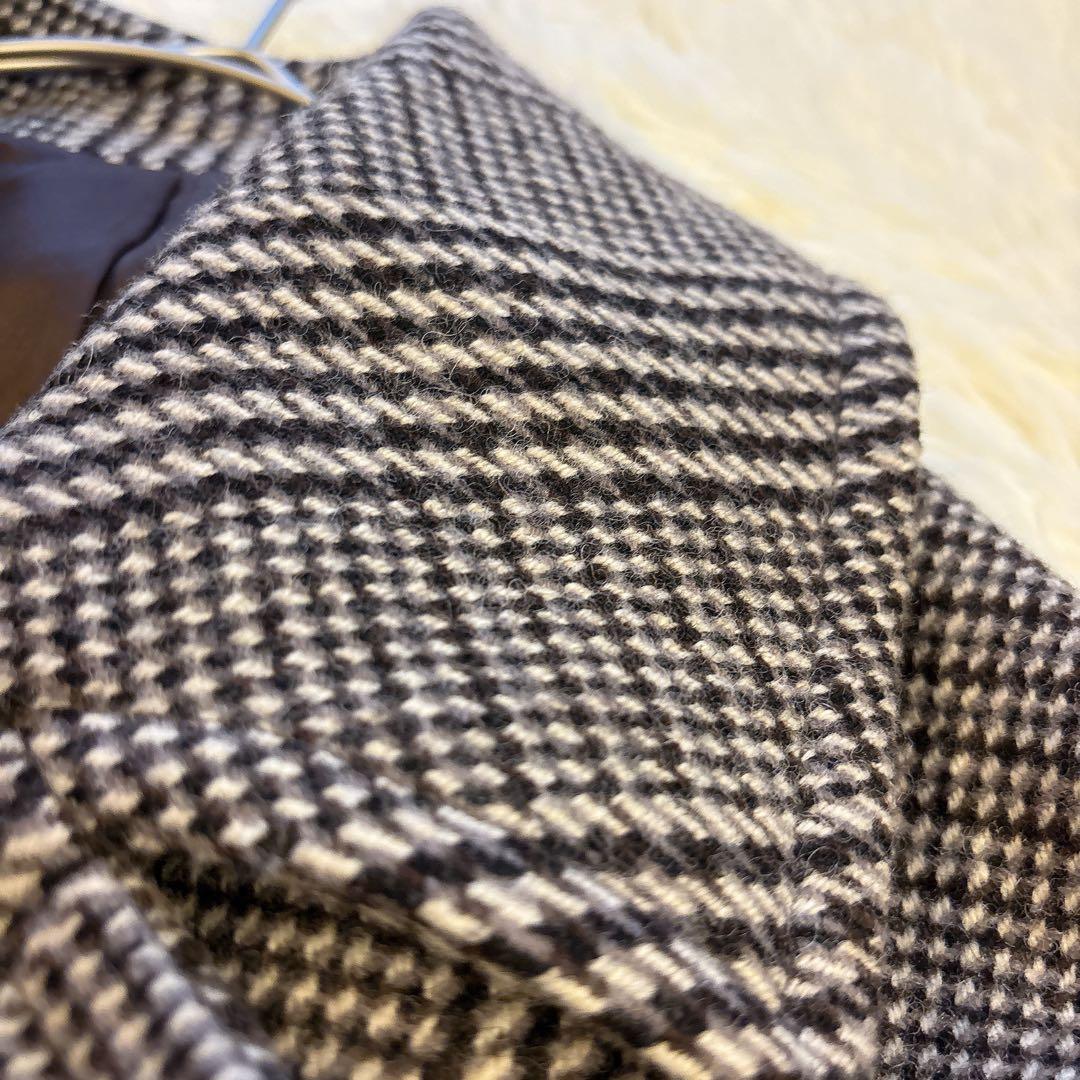 【極美品】ジャーナルスタンダードレリューム　ダブルカラー　チェックコート 茶