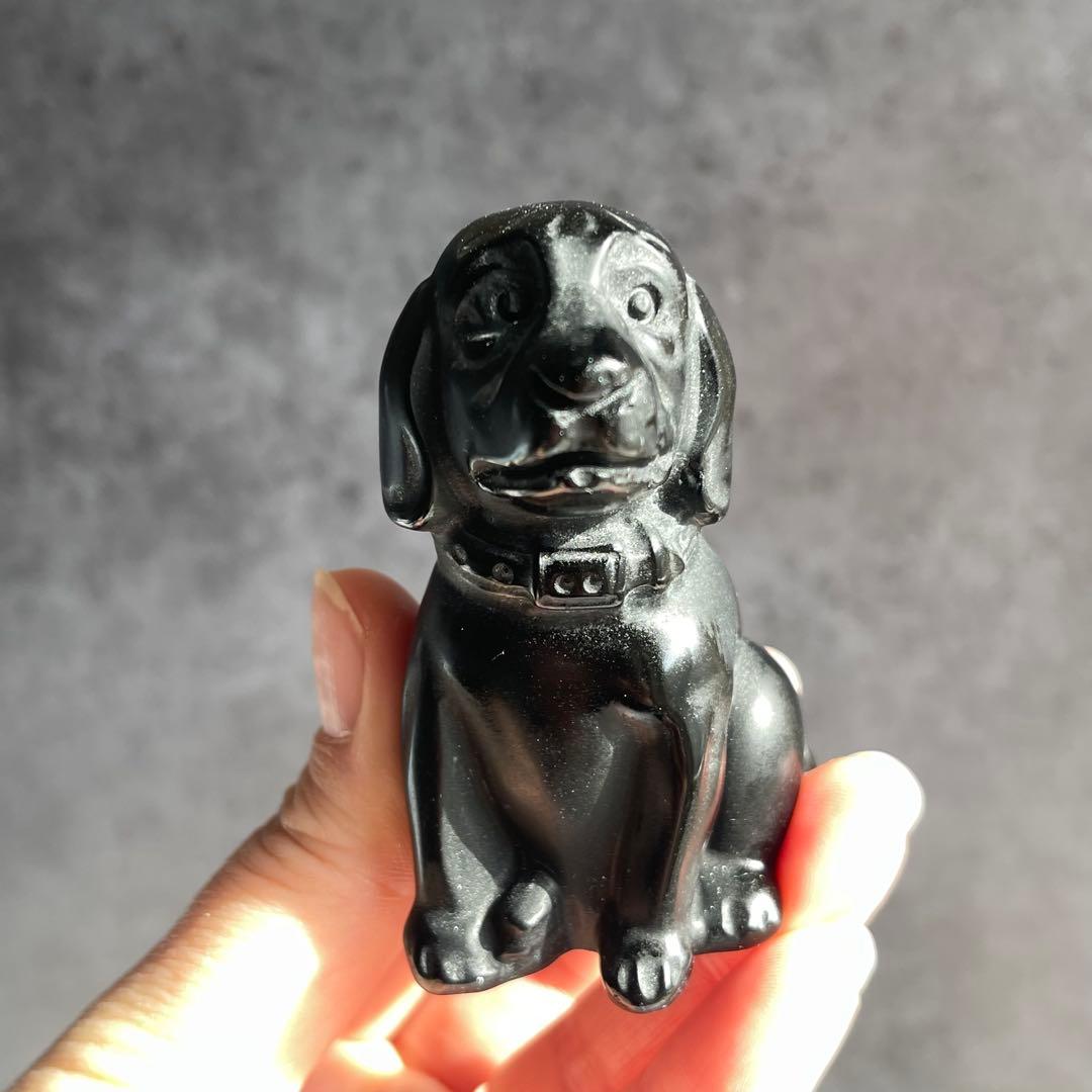 ブラックオブシディアン 犬 わんこ