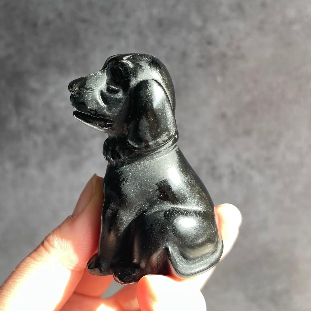 ブラックオブシディアン 犬 わんこ