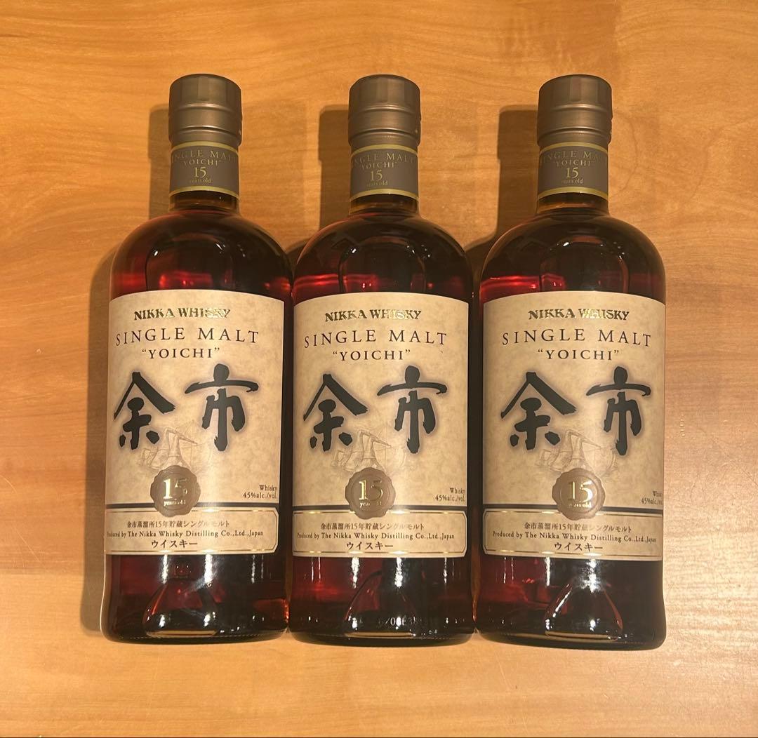 NIKKA シングルモルト余市 15年 700ml 3本