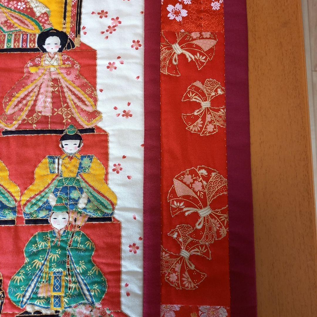 お雛様6段飾りキルトタペストリー