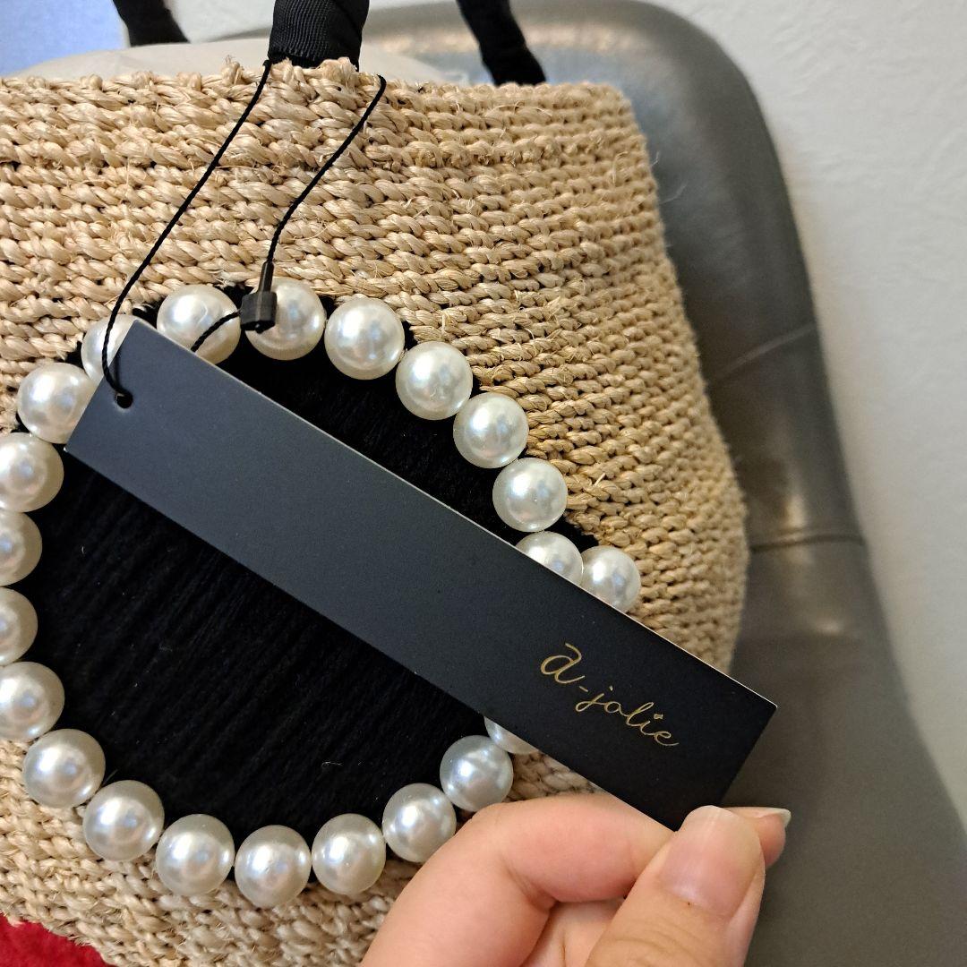 アジョリー かごバッグ パール 新品未使用 完売品