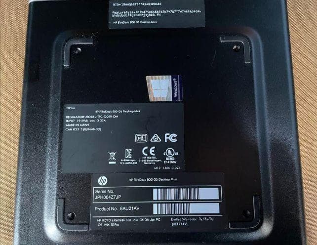 g*o様 ■ EliteDesk 800 G5 第9世代 i5 8GB SSD+