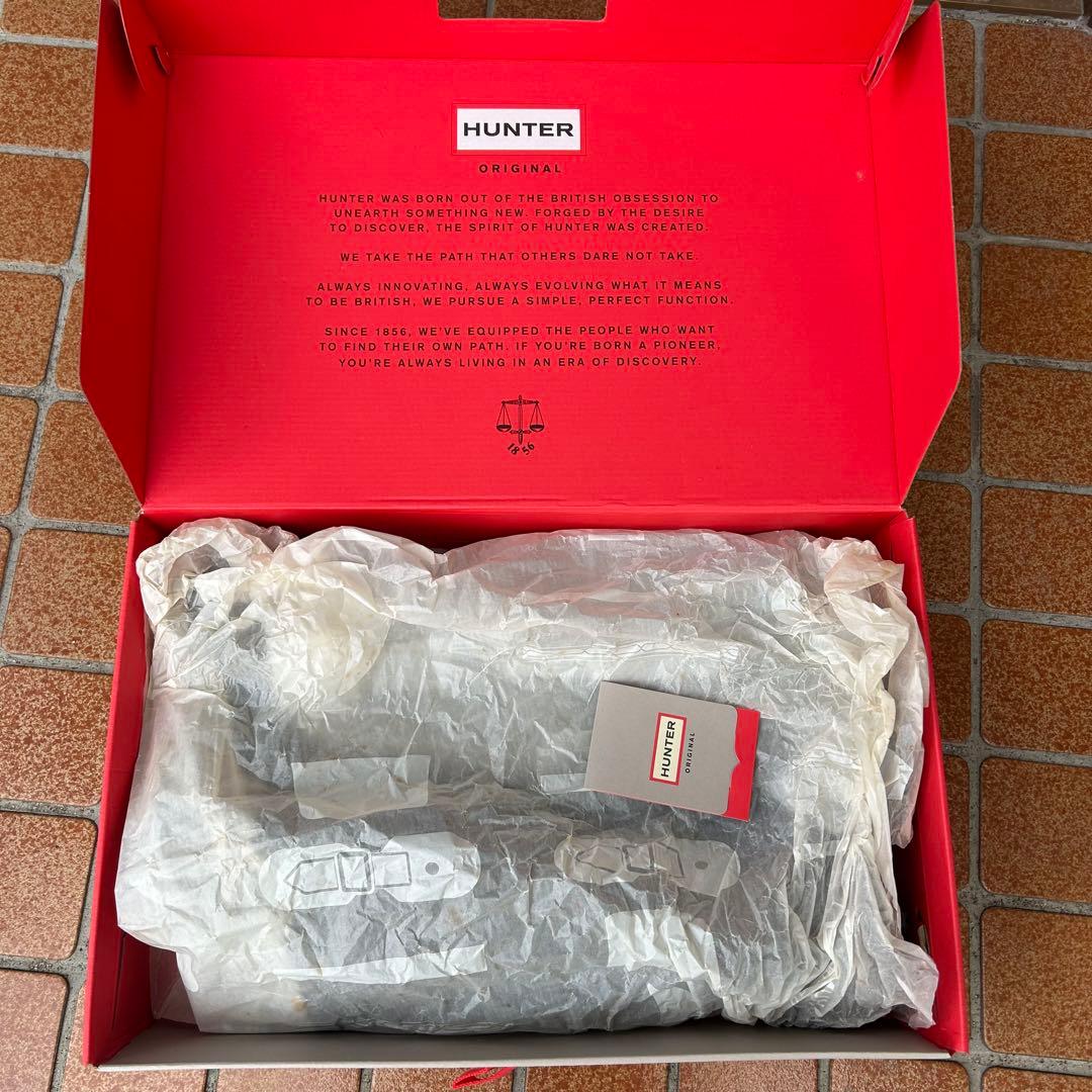 HUNTER ブラック 長靴 バックル付き 24cm