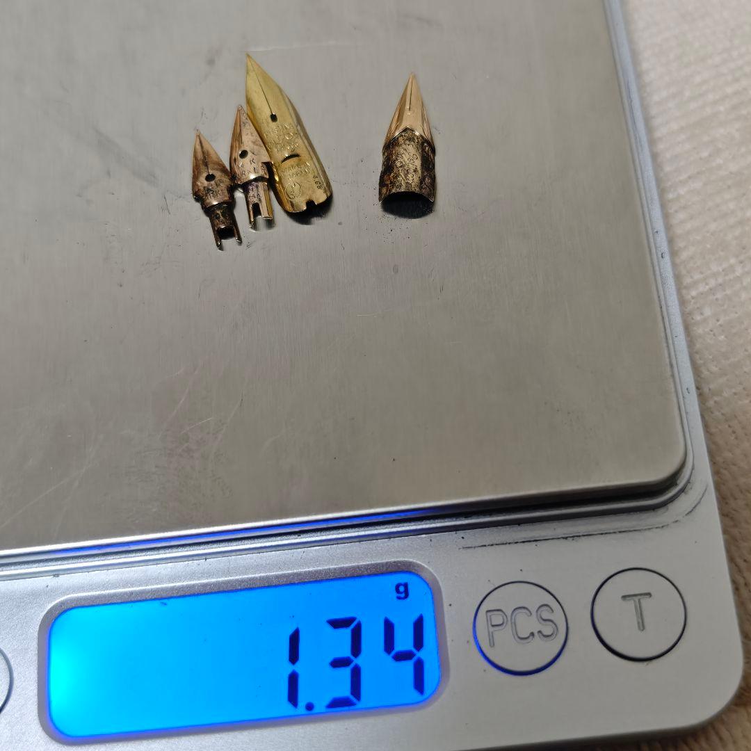 万年筆 ペン先のみ まとめ 18k,14K,10k刻印 約2.34g