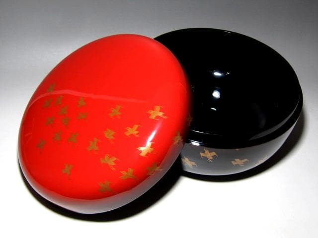 千家十職 塗師 中村宗哲 波千鳥喰籠 裏千家十四代 淡々斎花押　　　　e143