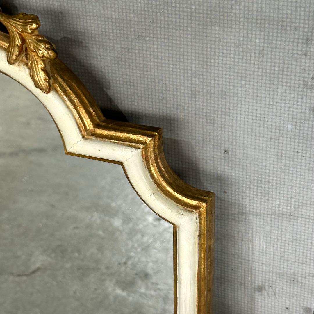 イタリア製 クラシックスタイル壁掛けミラーゴールド 鏡木彫風 ユーロマルキ