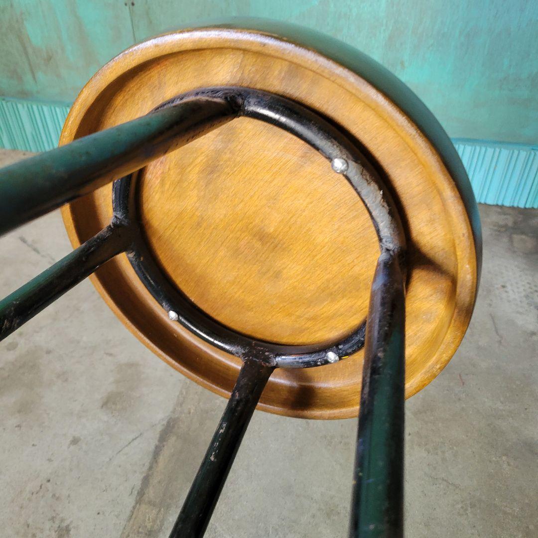 オリジナル天然無垢材リメイク　木製バースツール　唯一無二