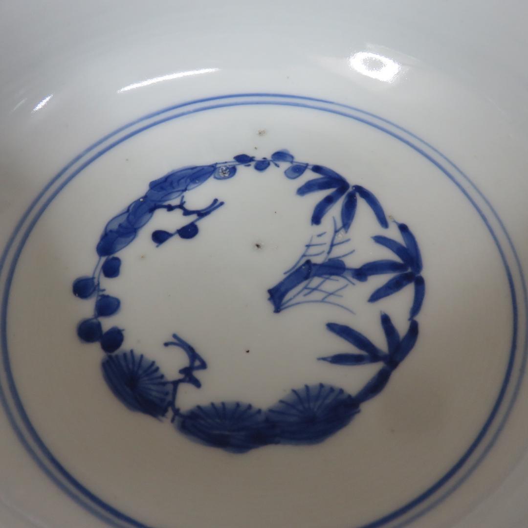 三ッ組 三ッ丼 鉢 丼 松竹梅 山 窯傷あり 江戸後期