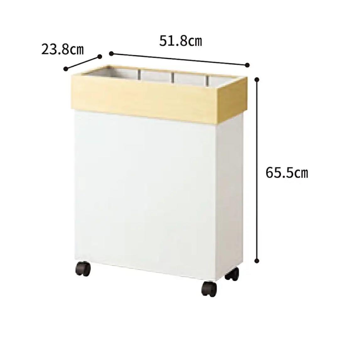 ハンガー　ダストボックス　Hanger 分別　ゴミ箱 dinos 木製　白　60