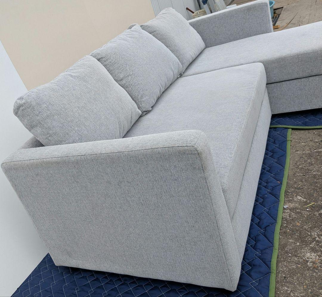 すぅ ニトリ 布張りカウチソファベッド (ノアーク2 GY)