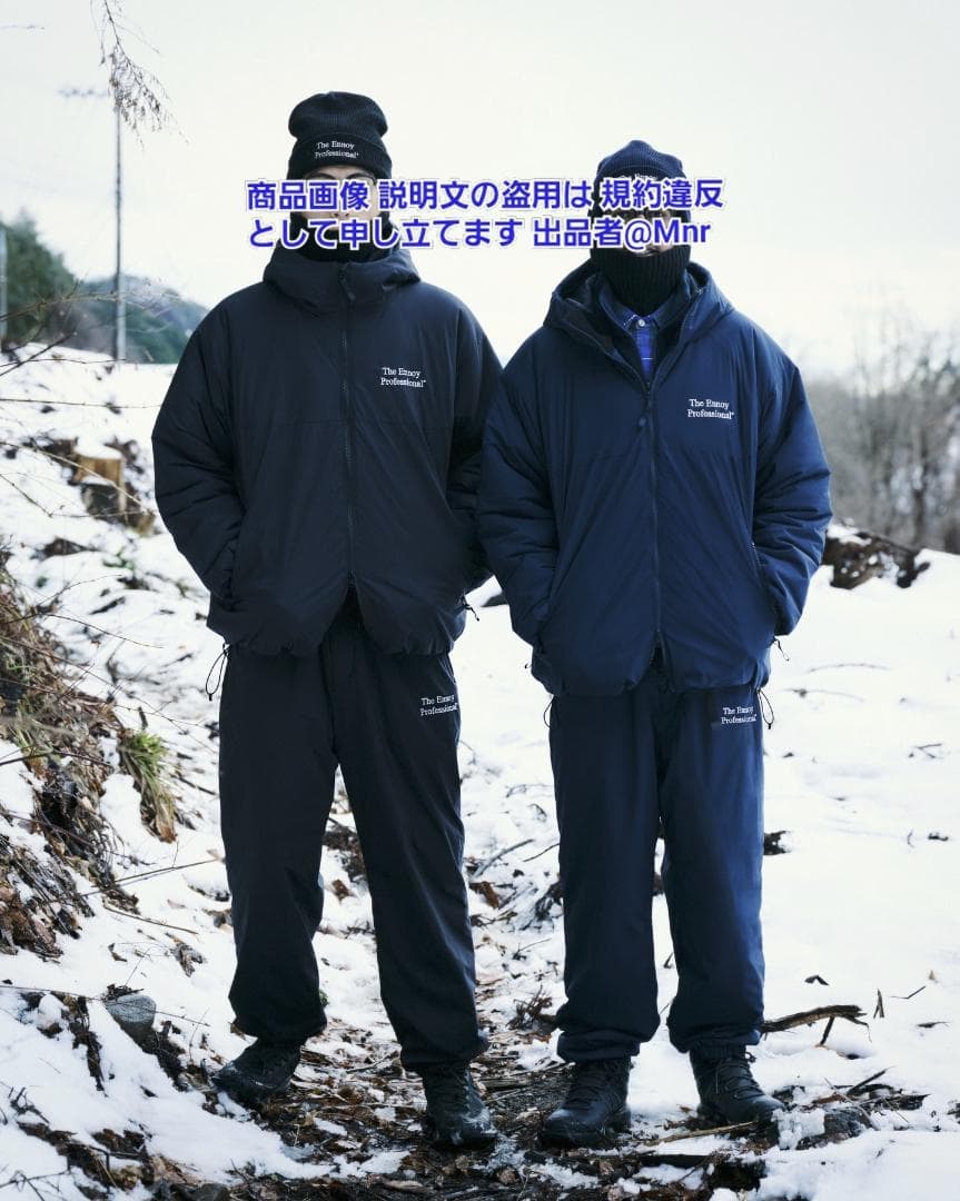 ENNOYとスタイリスト私物 PADDED NYLON HOODIE 黒 XXL