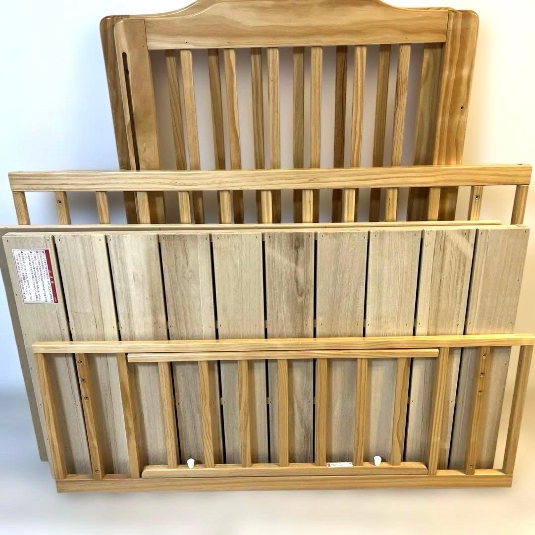 KATOJI 木製ベビーベッド　レギュラーサイズ　ハイシート